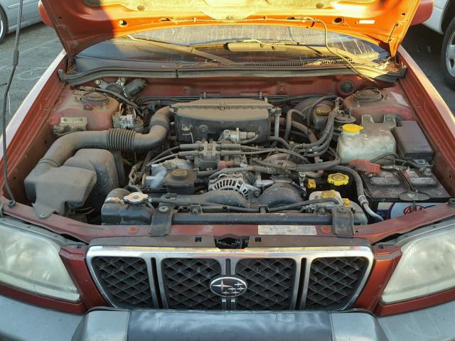 JF1SF65542H712195 - 2002 SUBARU FORESTER S RED photo 7