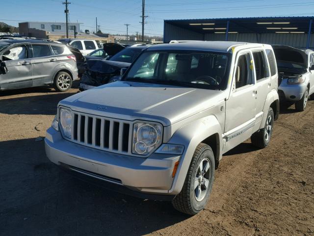 1J8GN28K38W143558 - 2008 JEEP LIBERTY SP SILVER photo 2