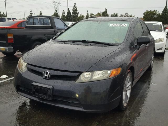 2HGFA16598H322533 - 2008 HONDA CIVIC LX BLACK photo 2