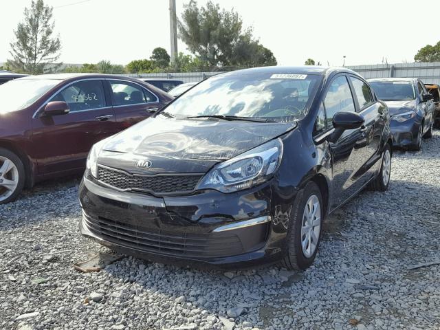 KNADM4A30H6070495 - 2017 KIA RIO LX BLACK photo 2