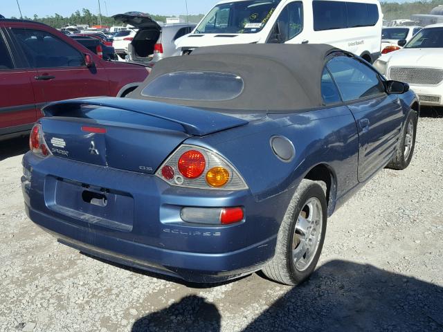 4A3AE45G23E194943 - 2003 MITSUBISHI ECLIPSE SP BLUE photo 4