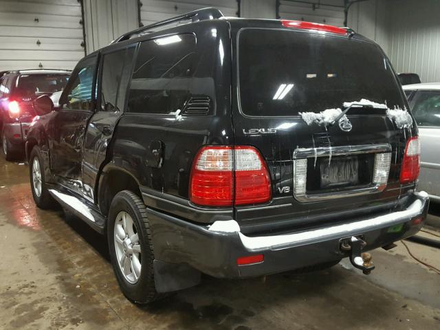 JTJHT00W543544171 - 2004 LEXUS LX 470 BLACK photo 3