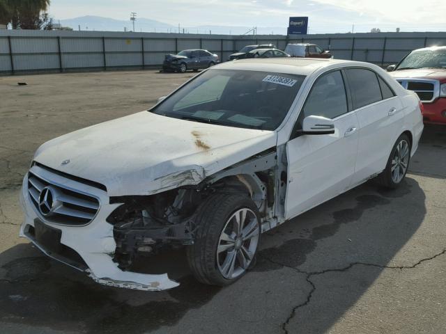 WDDHF5KB9EB004675 - 2014 MERCEDES-BENZ E 350 WHITE photo 2