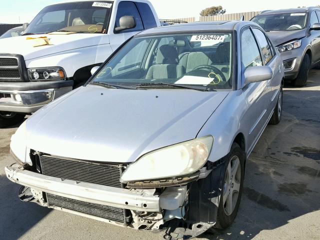 2HGES26704H540063 - 2004 HONDA CIVIC EX SILVER photo 2