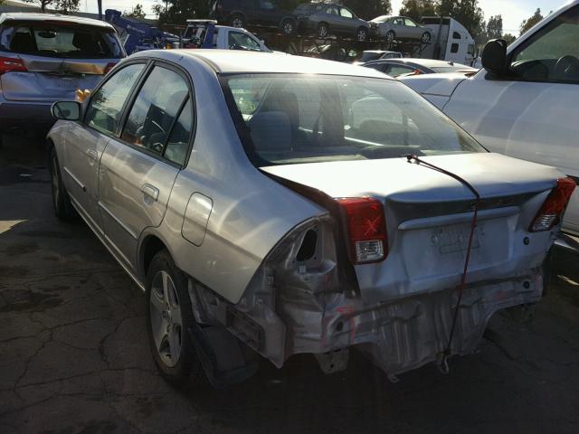 2HGES26704H540063 - 2004 HONDA CIVIC EX SILVER photo 3