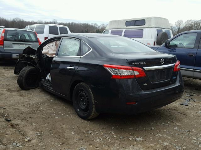 1N4AB7AP7DN910178 - 2013 NISSAN SENTRA S BLACK photo 3