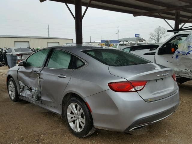 1C3CCCAG2FN759721 - 2015 CHRYSLER 200 LIMITE GRAY photo 3