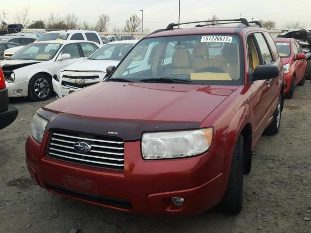 JF1SG63607H720603 - 2007 SUBARU FORESTER 2 RED photo 2