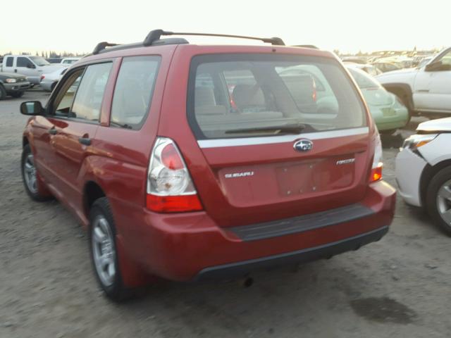 JF1SG63607H720603 - 2007 SUBARU FORESTER 2 RED photo 3