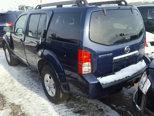 5N1AR18B08C608516 - 2008 NISSAN PATHFINDER BLUE photo 3