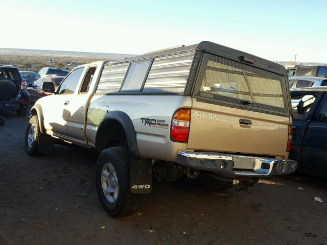 5TEWN72NX1Z853150 - 2001 TOYOTA TACOMA XTR GOLD photo 3