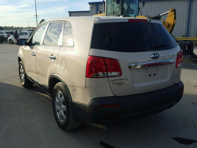 5XYKT3A18BG104046 - 2011 KIA SORENTO BA CREAM photo 3