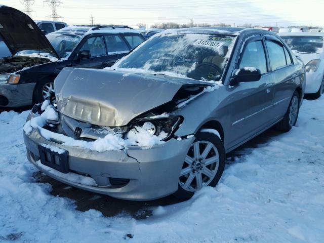 2HGES16595H501059 - 2005 HONDA CIVIC LX TAN photo 2