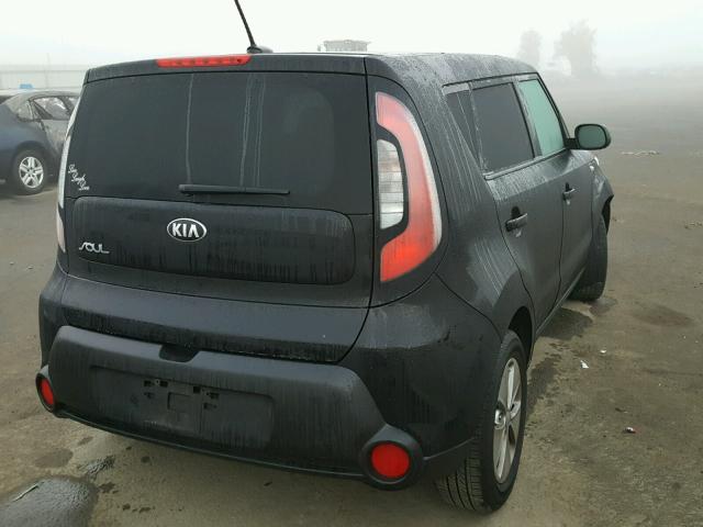 KNDJN2A22E7052682 - 2014 KIA SOUL BLACK photo 4