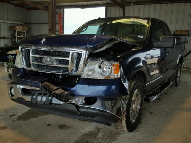 1FTRX12W97KC11545 - 2007 FORD F150 BLUE photo 2