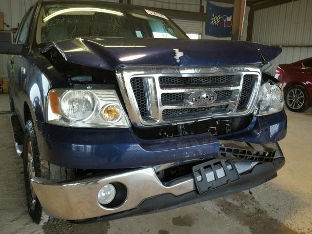 1FTRX12W97KC11545 - 2007 FORD F150 BLUE photo 9