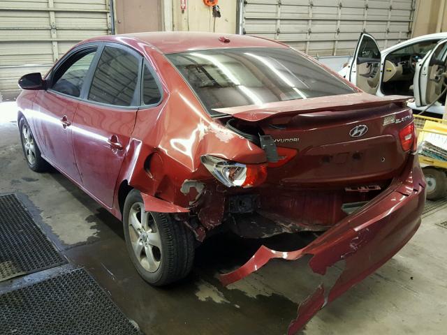 KMHDU46DX8U335189 - 2008 HYUNDAI ELANTRA GL RED photo 3