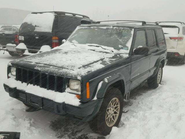 1J4FF78S8XL567700 - 1999 JEEP CHEROKEE L GREEN photo 2