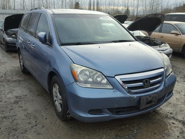 5FNRL38776B052334 - 2006 HONDA ODYSSEY EX BLUE photo 1