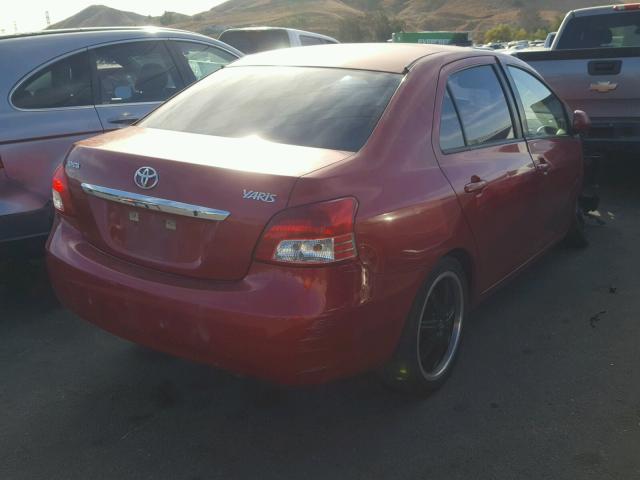 JTDBT923181246640 - 2008 TOYOTA YARIS RED photo 4