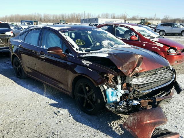 3FA6P0H72GR190858 - 2016 FORD FUSION SE BURGUNDY photo 1