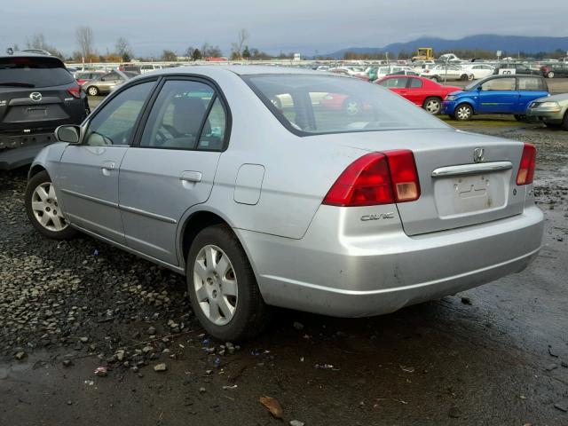 2HGES25742H536404 - 2002 HONDA CIVIC EX ვერცხლისფერი ფოტო 3