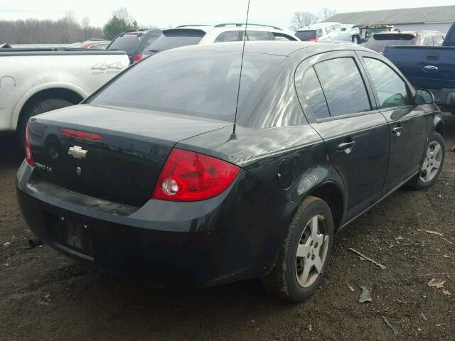 1G1AK55F577305545 - 2007 CHEVROLET COBALT LS BLACK photo 4