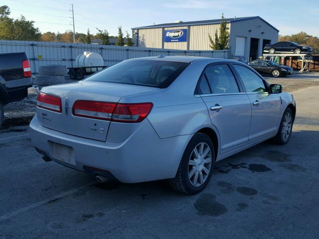 3LNHL2GC5AR626422 - 2010 LINCOLN MKZ SILVER photo 4