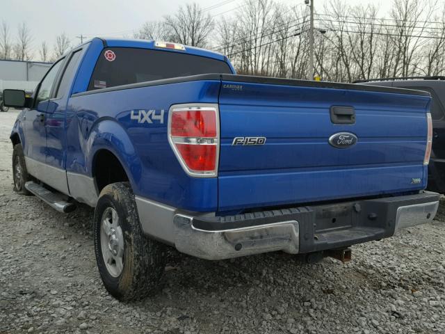 1FTFX1EV7AFA93646 - 2010 FORD F150 SUPER BLUE photo 3