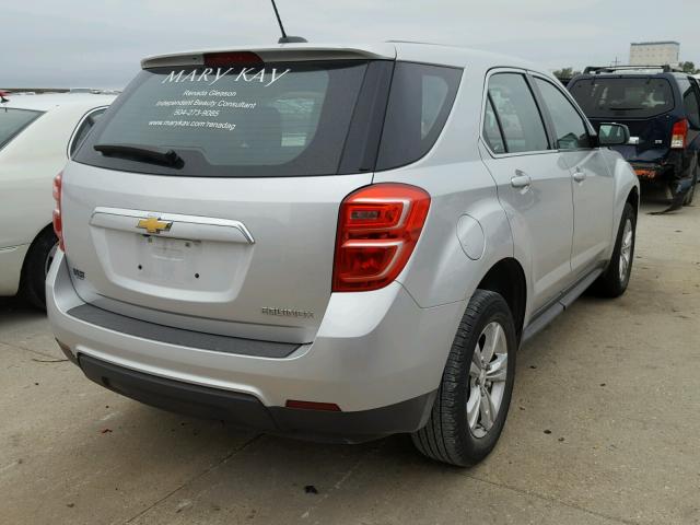 2GNALBEK8G6149797 - 2016 CHEVROLET EQUINOX LS SILVER photo 4