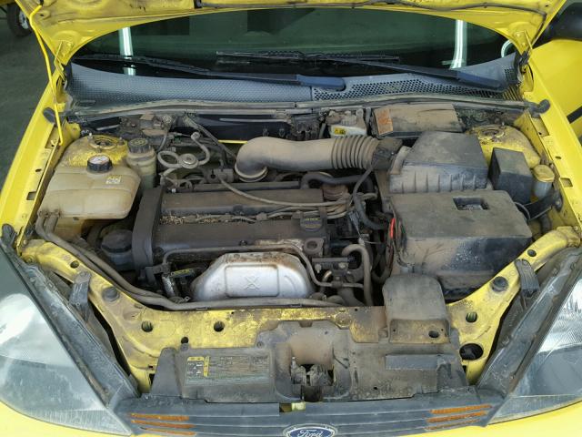 3FAFP31393R172361 - 2003 FORD FOCUS ZX3 YELLOW photo 7