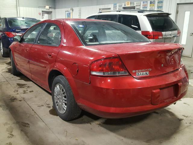 1C3EL46X31N573802 - 2001 CHRYSLER SEBRING LX RED photo 3