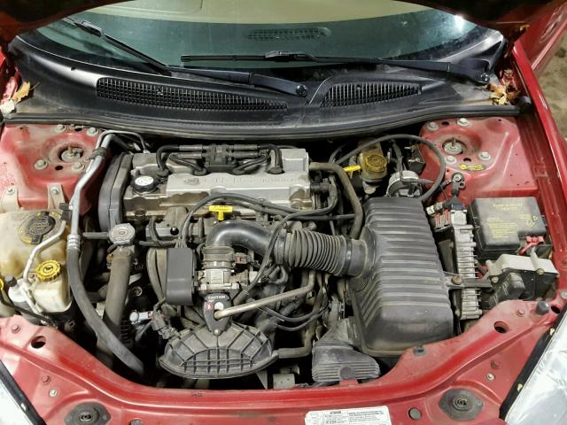 1C3EL46X31N573802 - 2001 CHRYSLER SEBRING LX RED photo 7