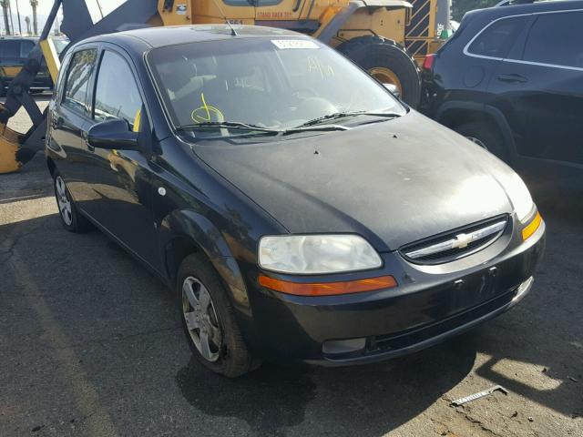 KL1TD66687B752650 - 2007 CHEVROLET AVEO BASE BLACK photo 1