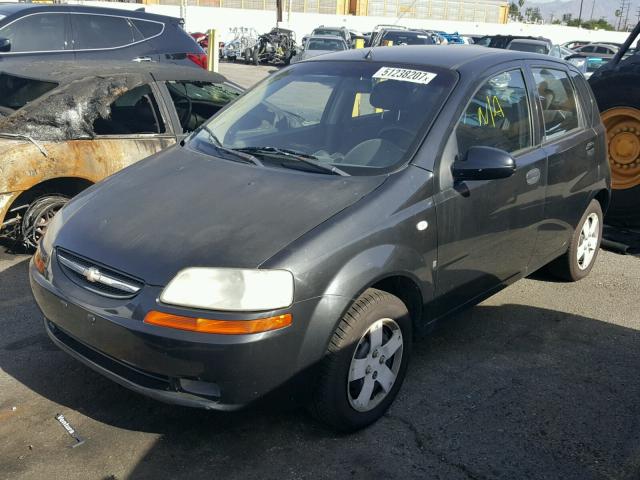 KL1TD66687B752650 - 2007 CHEVROLET AVEO BASE Czarny zdjęcie 2