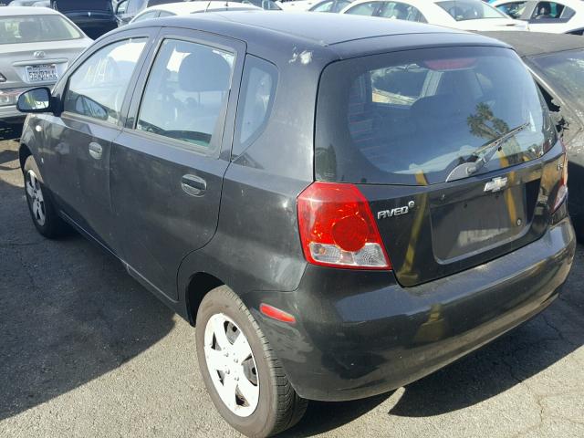 KL1TD66687B752650 - 2007 CHEVROLET AVEO BASE BLACK photo 4