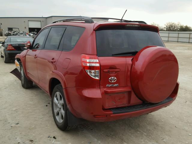 2T3DF4DV5CW233496 - 2012 TOYOTA RAV4 LIMIT MAROON photo 3