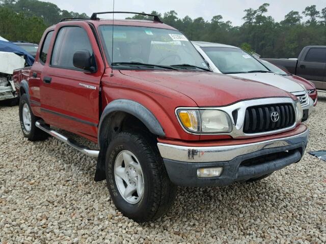 5TEGN92N82Z028726 - 2002 TOYOTA TACOMA DOU MAROON photo 1