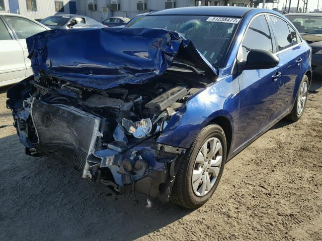 1G1PC5SH8C7299912 - 2012 CHEVROLET CRUZE LS BLUE photo 2