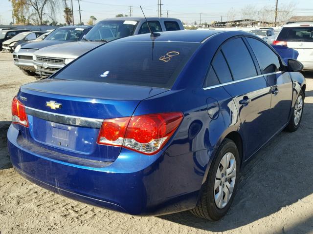 1G1PC5SH8C7299912 - 2012 CHEVROLET CRUZE LS BLUE photo 4