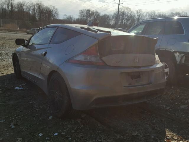 JHMZF1D6XBS004511 - 2011 HONDA CR-Z EX SILVER photo 3