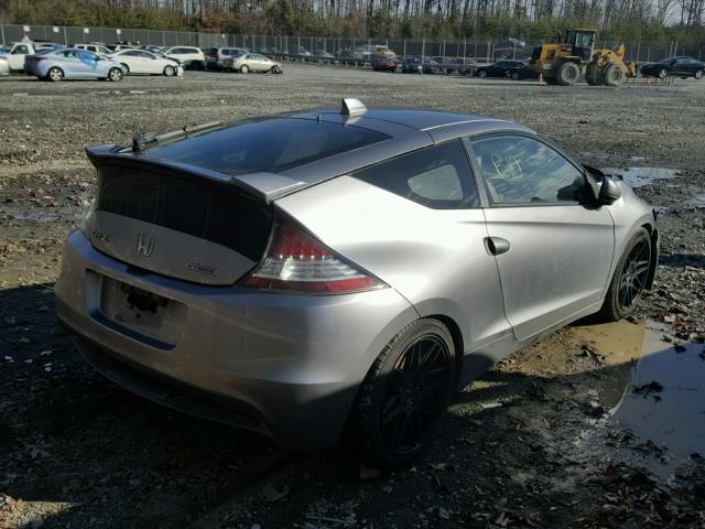 JHMZF1D6XBS004511 - 2011 HONDA CR-Z EX SILVER photo 4