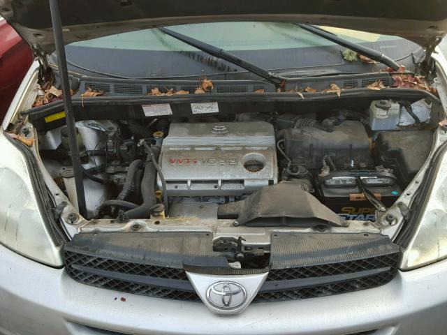 5TDZA23C14S205870 - 2004 TOYOTA SIENNA CE SILVER photo 7