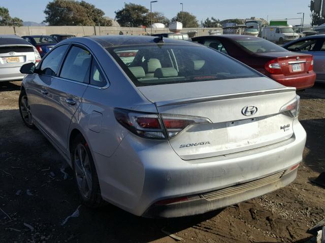 KMHE34L12HA044978 - 2017 HYUNDAI SONATA HYB SILVER photo 3