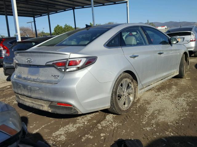 KMHE34L12HA044978 - 2017 HYUNDAI SONATA HYB SILVER photo 4