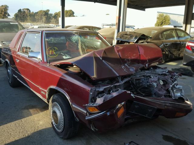 1C3BC51E1GG131824 - 1986 CHRYSLER LEBARON MAROON photo 1