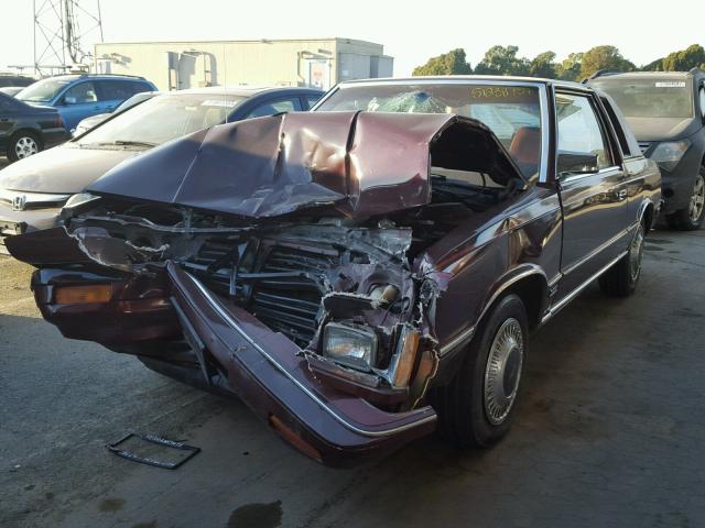 1C3BC51E1GG131824 - 1986 CHRYSLER LEBARON 栗色 照片 2