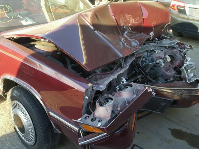 1C3BC51E1GG131824 - 1986 CHRYSLER LEBARON 栗色 照片 9