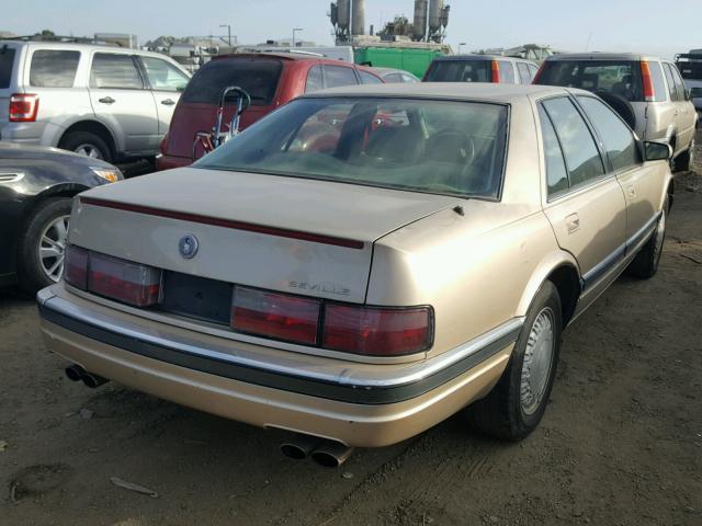 1G6KS52B7PU818233 - 1993 CADILLAC SEVILLE GOLD photo 4