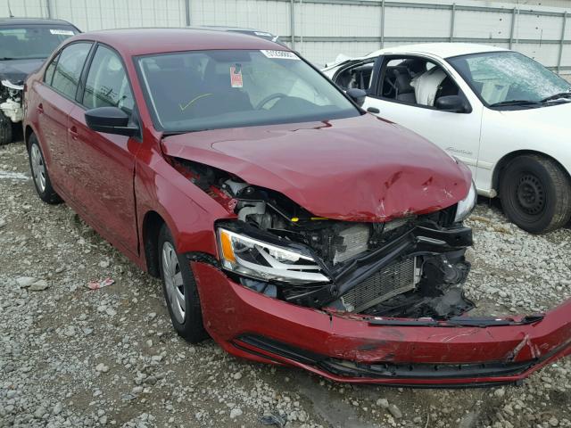 3VW267AJ7GM248077 - 2016 VOLKSWAGEN JETTA S RED photo 1